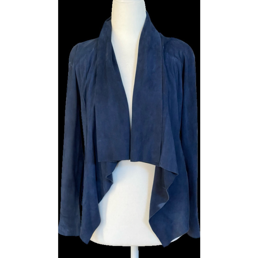 Edgy Faux Suede Cardigan